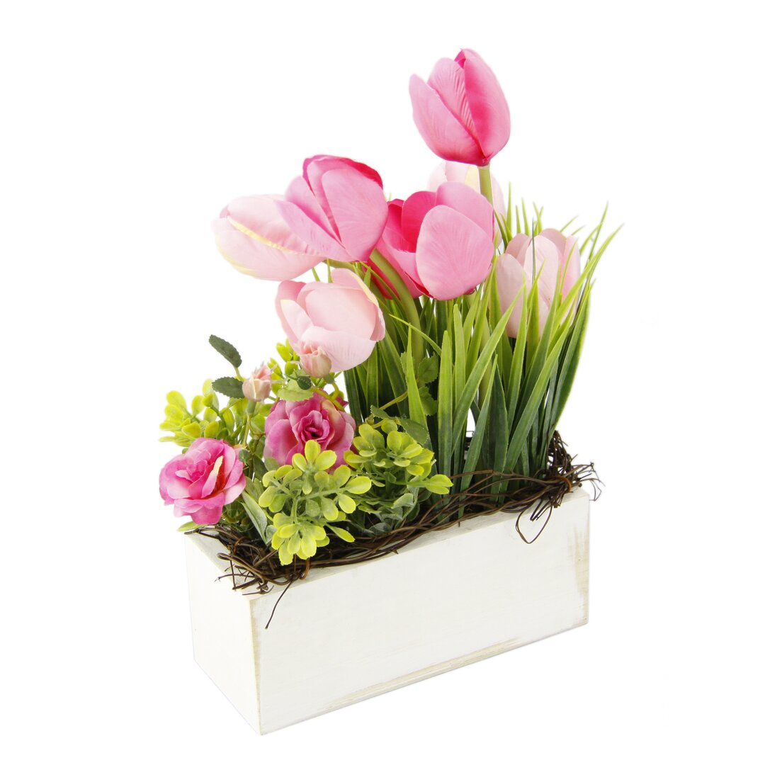 Blumenarrangement Tulpen und Rosen