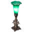 11" High Blue Tiffany Pond Lily Maidens Mini Lamp-1779648888