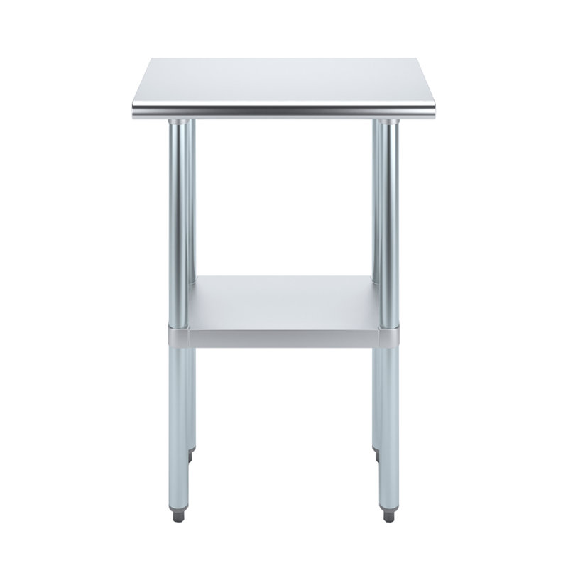 24" Stainless Steel Utility Work Table with Galvanized Shelf