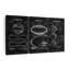 Ensemble de 3 balles de sport BW sur toile-419766265