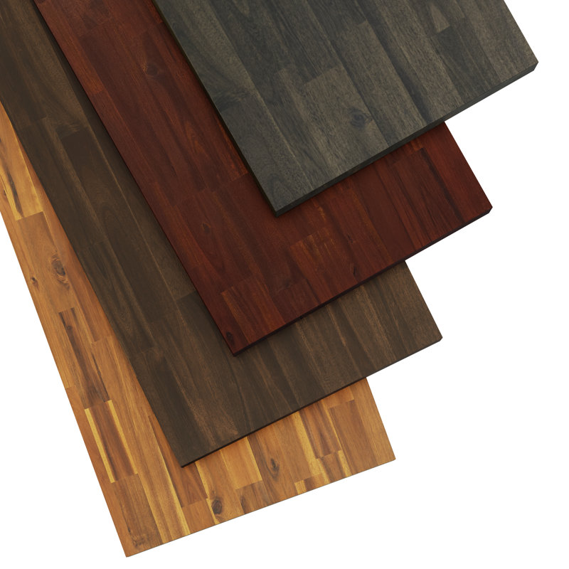 Plateau de table en bois d'acacia massif Gladys, surface durable et personnalisable pour bureau de bricolage, bureau, table de salle à manger, comptoir de cuisine