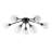 9-light Glass Globe Sputnik Flush Mount