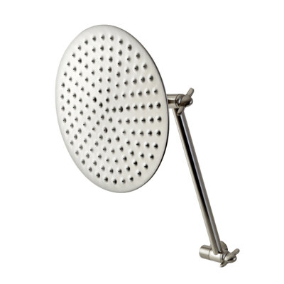Pomme de douche ronde en laiton 7-3 / 4 pouces avec bras de douche réglable haut et bas Kingston