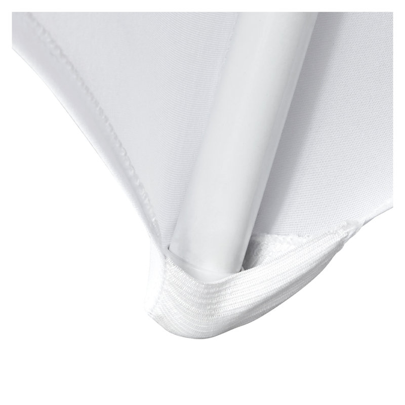 Ensemble de 50 housses de chaise pliantes en spandex extensible blanc universel - Housses élastiques de qualité supérieure pour mariages, banquets et événements