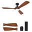 Ventilateur de plafond 52 po à 3 pales DEL avec télécommande et ensemble d'éclairage inclus Brechter-1949089000
