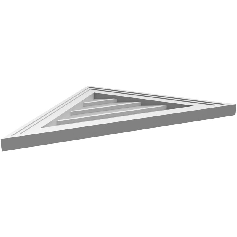 Ventilateur à pignon en uréthane non fonctionnel à fixation triangulaire brun clair 12/12, H 15 po x l 30 po x P 1,5 po