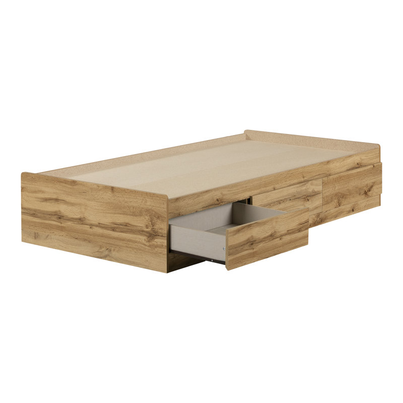 Lit plateforme simple Joed, Chêne Nordik