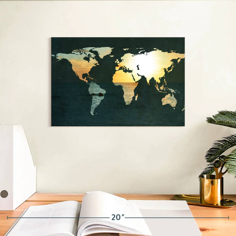 Aliaz Coastal Map, 8" H x 12" W