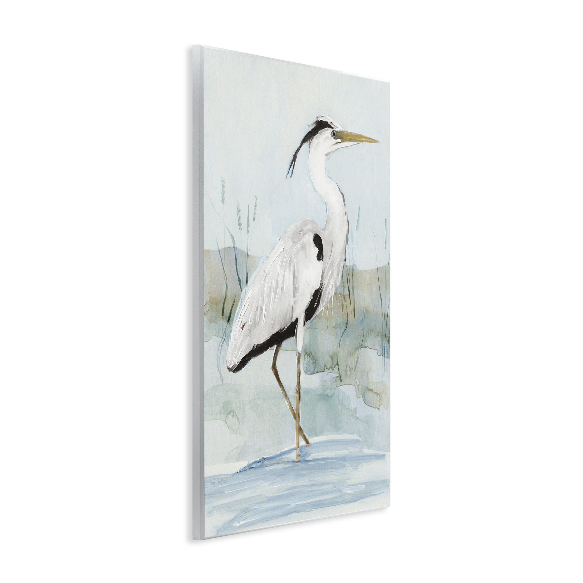 Highland Dunes Stepping White Egret Wall Plaque Art by Sally Swatland ...