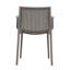 Fauteuils empilables gris chaud 4 pièces Modern