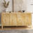 Storage Cabinet, Carved Scatter Pattern Dining Sideboard, Large Buffet with Adjustable Shelves-469932702