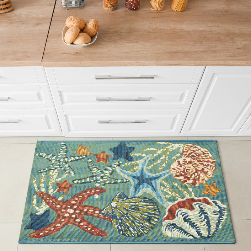 Nicodemus Modern Synthetic Non-Skid Kitchen Mat, Rectangle 2'5" x 3'11"