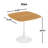 Compact Modern Dining Table, Oak Mdf Metal For Versatile Home Use