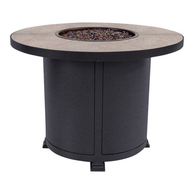 Santorini Iron Outdoor Fire Pit Table