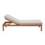 Chaise longue d'extérieur en bois d'eucalyptus massif
