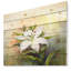 Fleur de lis blanc - reproduction d'art sur toile-35109102-35109087
