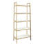 Unité de rangement d'inspiration Mid-Century - structure en bois massif, cadre blanc à 5 tablettes-125282908