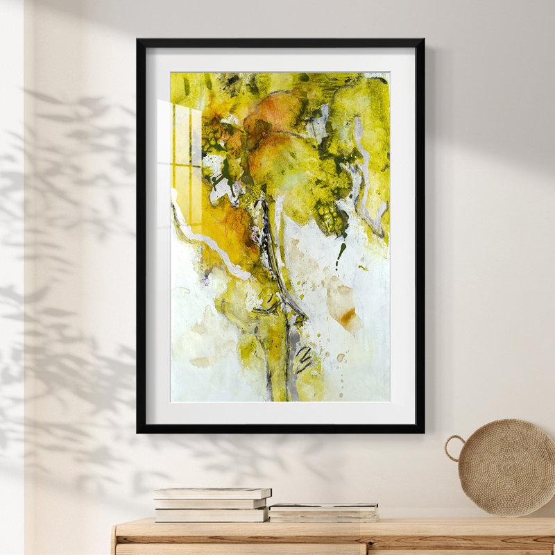 Golden Foliage II - impression encadrée, H 25,5 po x l 17,5 po, Noir