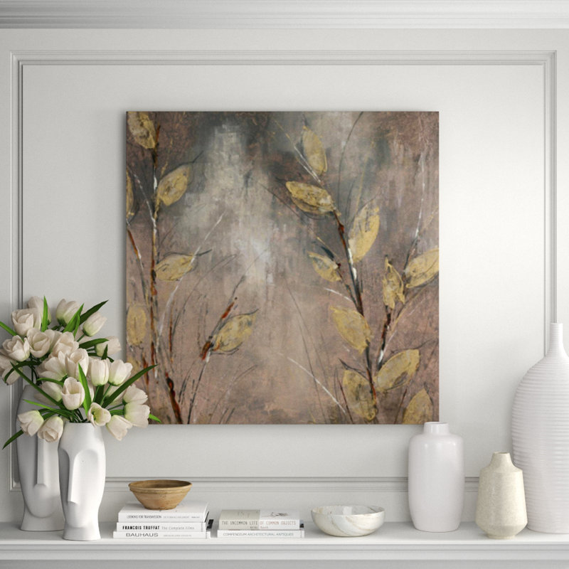 Leaves At Dawn II Print by Bridges, Glass Coat, 24" H x 24" W x 1.5" D