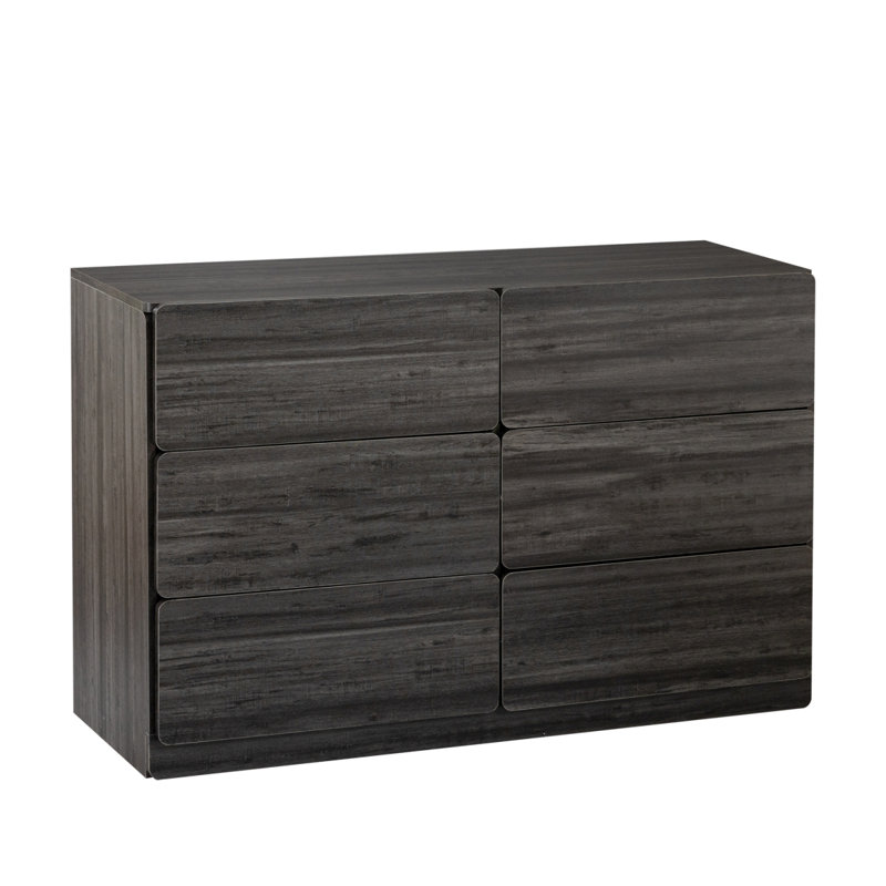 Commode 3 + 3 tiroirs pour espaces compacts, Gris