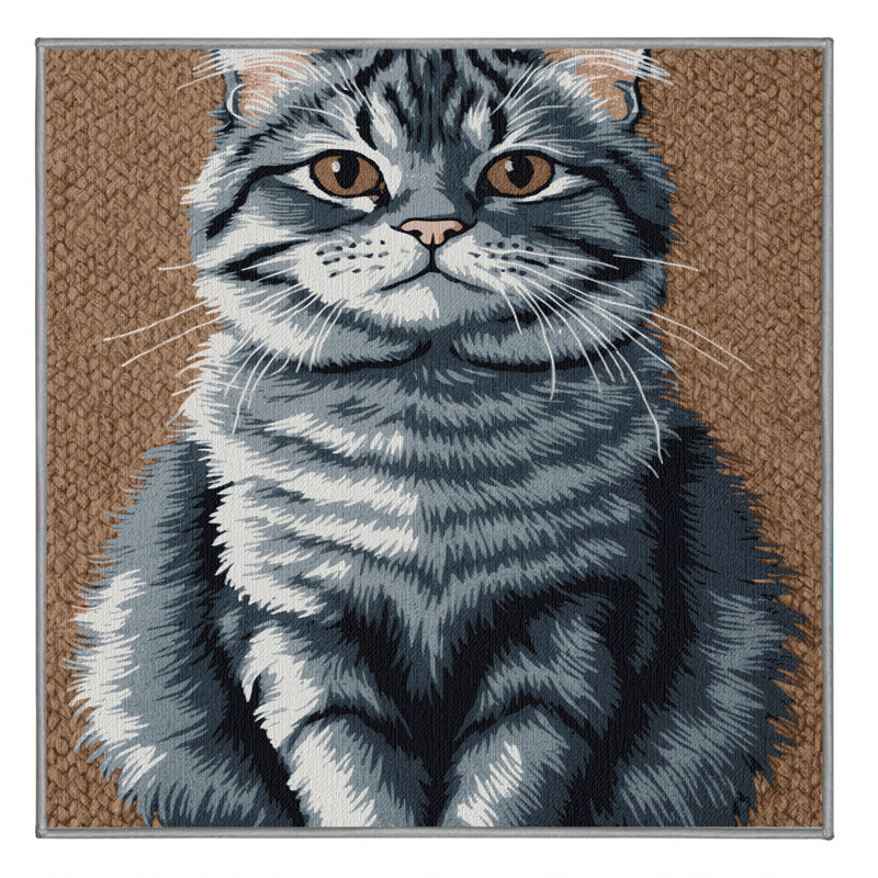  Tapis lavable British Shorthair Cats, Carré 5 pi