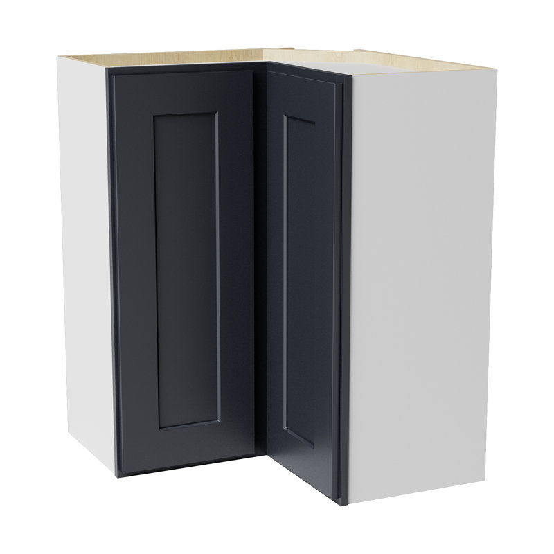 Armoire murale d'angle, L 24 po x H 30 po x P 12 po, Noir Shaker
