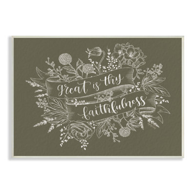 Bordure botanique «Great Is Thy Faithfulness» par Imperfect Dust - impression
