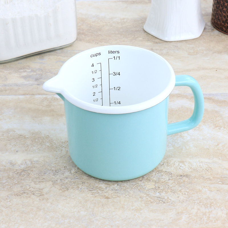 Tasse à mesurer en acier émaillé 2,5 tasses Martha Stewart, Turquoise