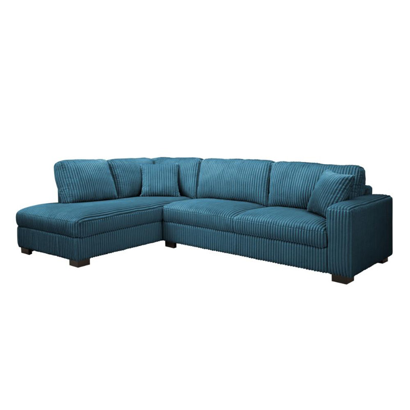 Tristan Corner Sofa, Left Hand Facing, Green Chenille