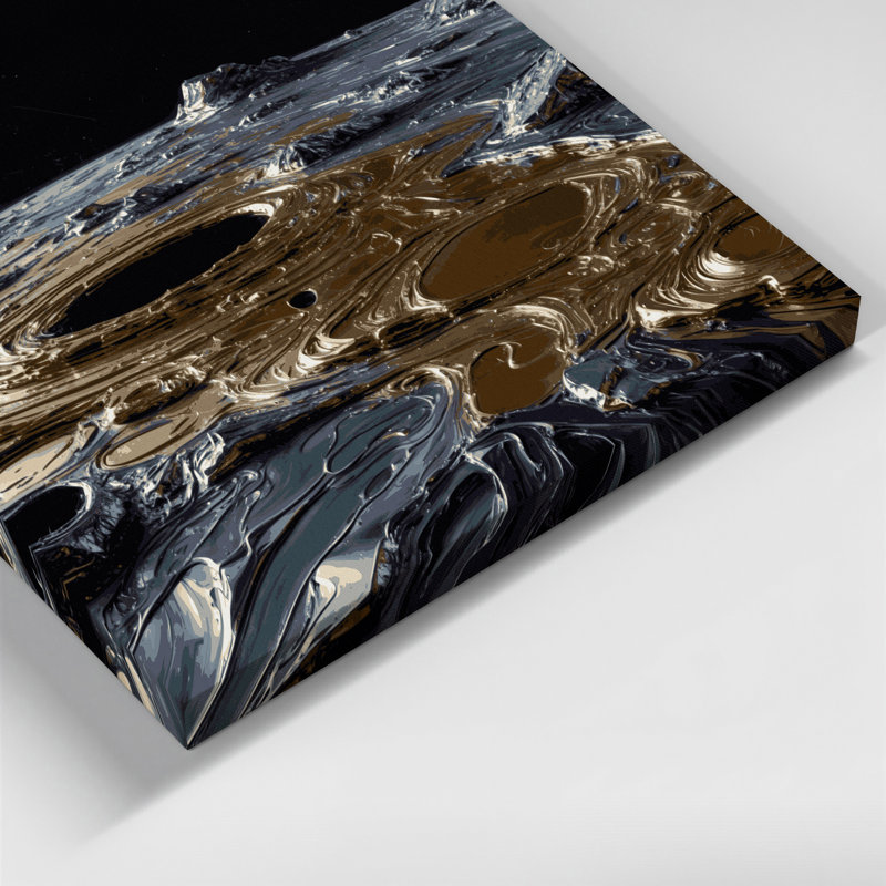 Space Mercury surface Purple Canvas Wall Art, 32" H x 32" W