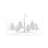 Hauser 6-Light Metal Chandelier, White