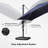 Rocshelle Square Right-left Tilt Swivel Cantilever Umbrella with Base and 360-degree Rotation-1653603461-1630832445