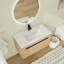 Myung 35.5'' Single Bathroom Vanity with Resin Top-1920938879