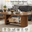 Pedestal Coffee Table with Storage