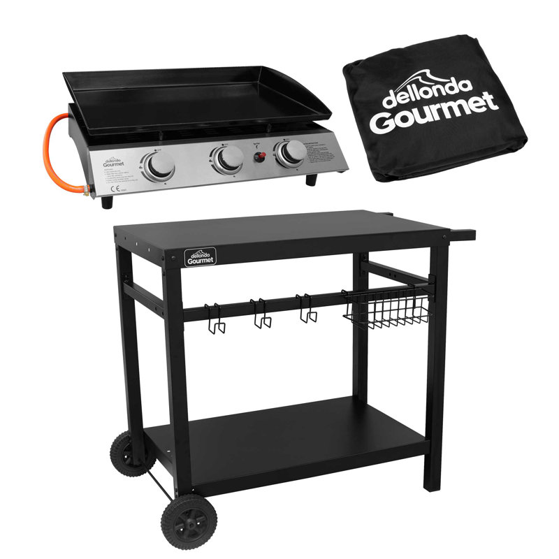 Dellonda 3 - Burner Countertop Liquid Propane 25591 BTU BTU Gas Grill