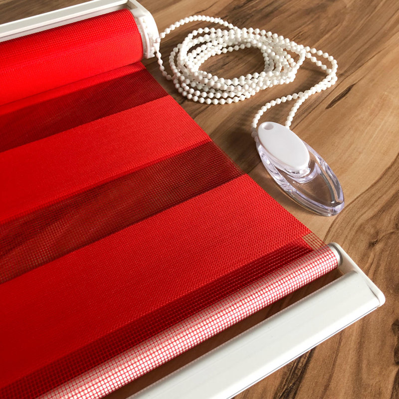 Store à enroulement semi-transparent jour et nuit, Rouge, L 59 po x L 102 po