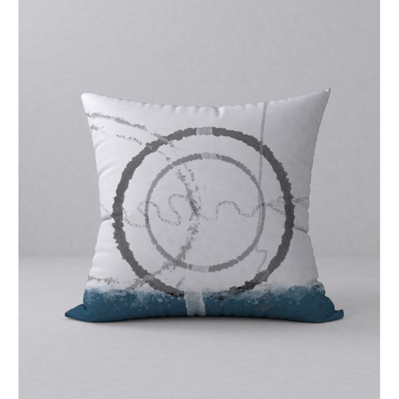 Abstract Reversible Throw Pillow, 24" x 24"