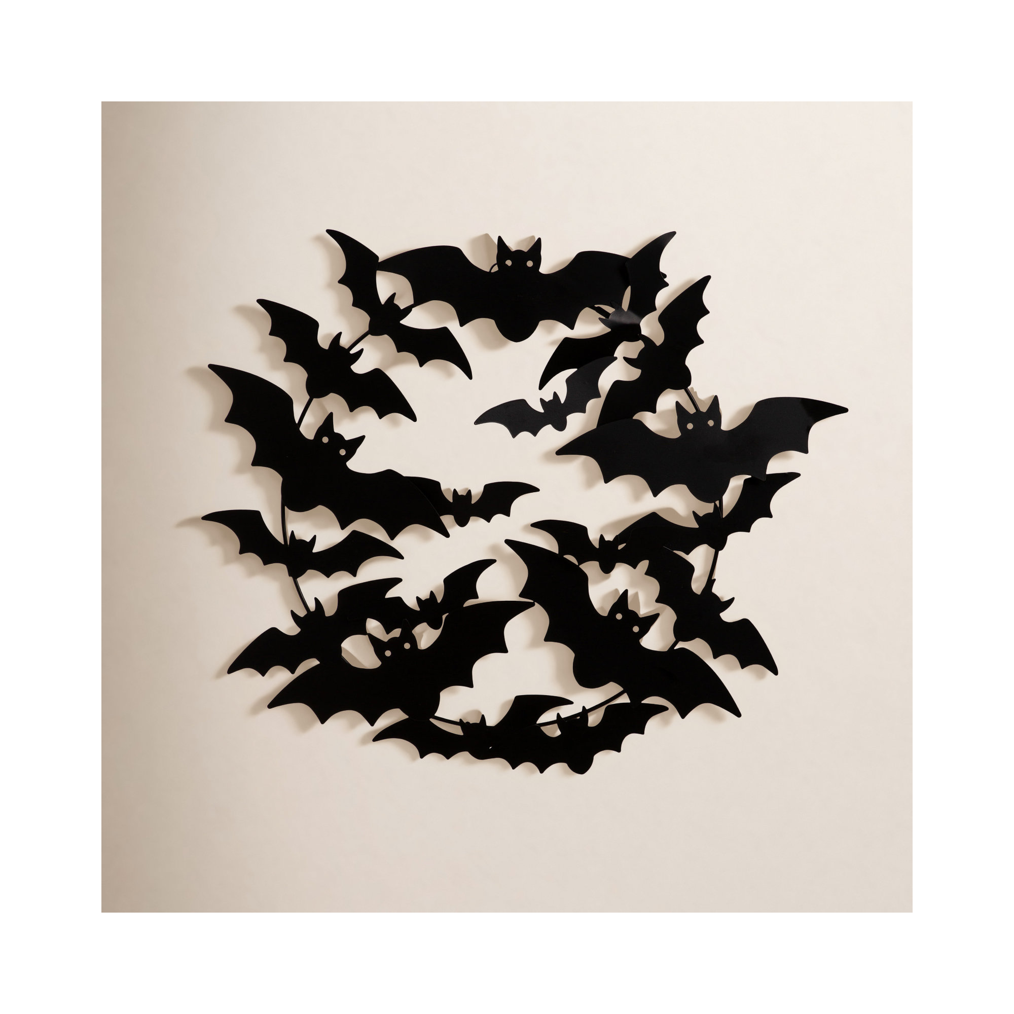 Metal Bat Halloween Indoor/Outdoor Wreath