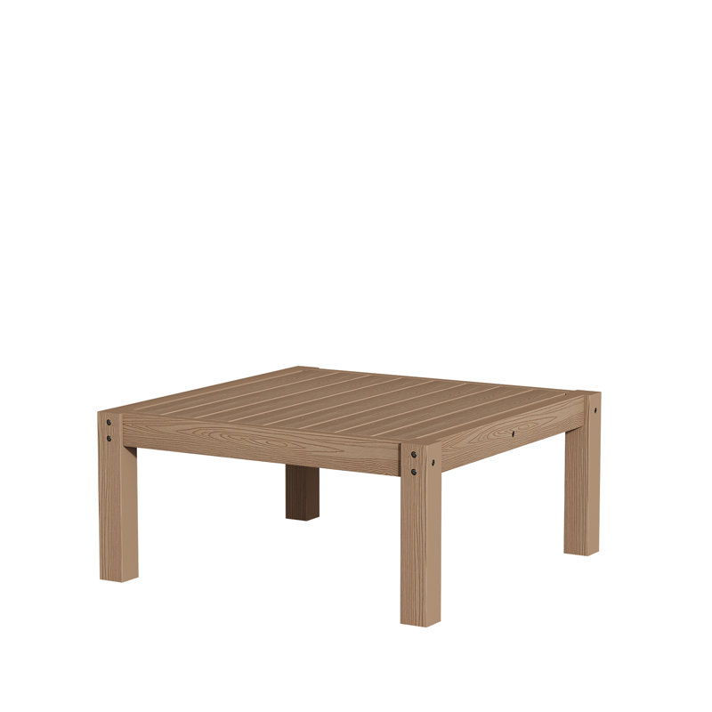  Square Outdoor Side Table , 27.4'' In. W 13'' In.h,Teak, Brown