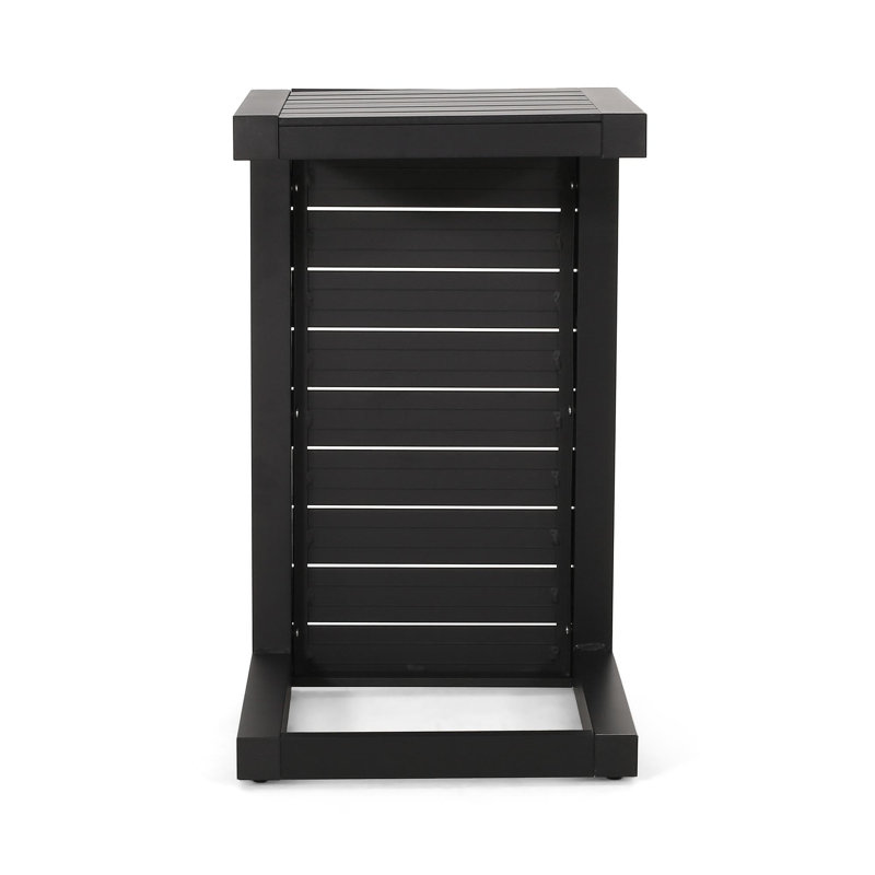 CAPE CORAL ALU C-SHAPED TABLE BLACK, Black