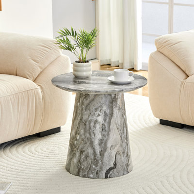 Table basse circulaire avec pieds réglables