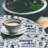 Bungalow Rose Ski Pattern Fitted Round Tablecloth Eggshell and Dark Sky Blue