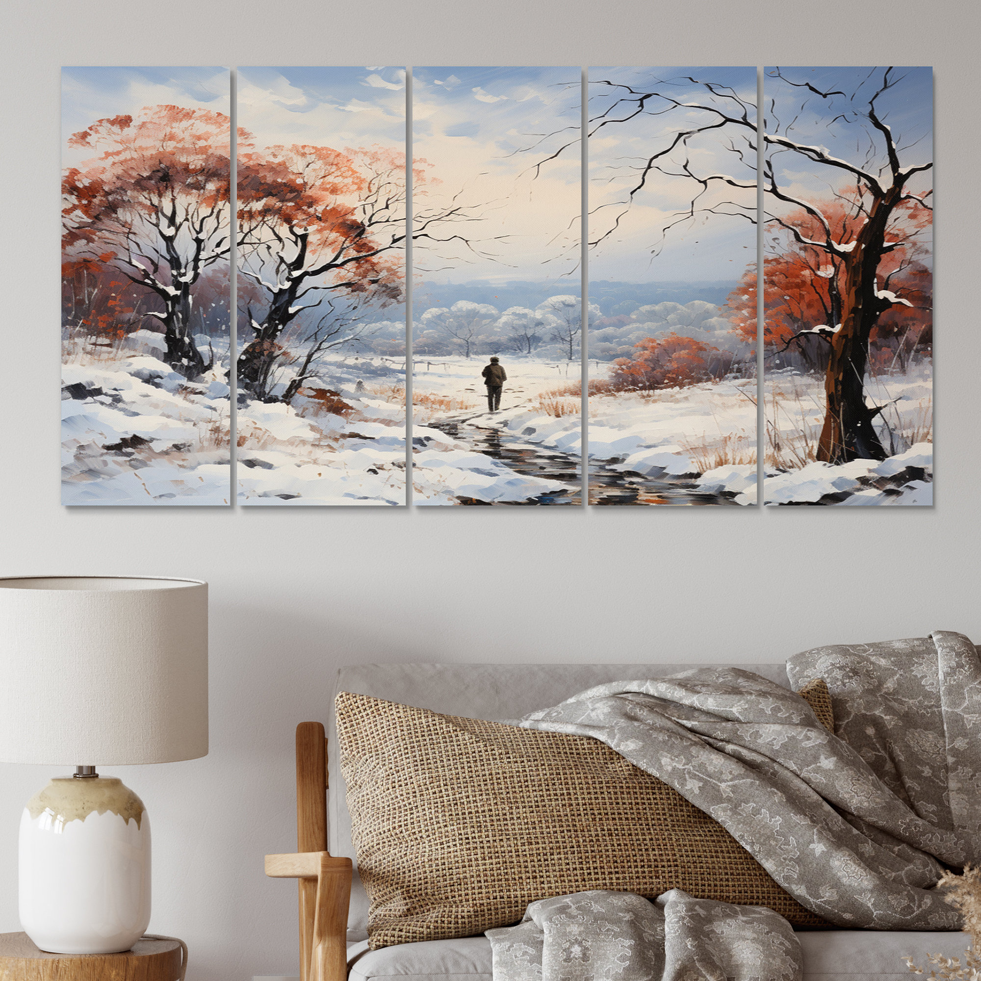 Lark Manor Winter Winter Solitude Landscapes Wall Art Living Room 5