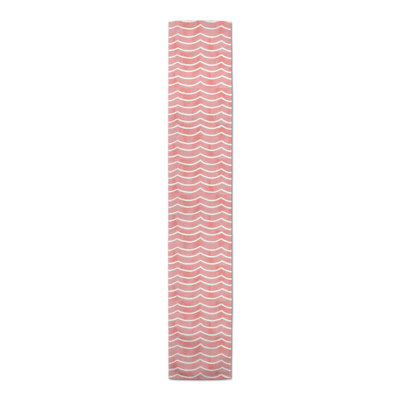 Chrisalyn Rectangle Polyester Table Runner, Pink, 16" D x 90" L