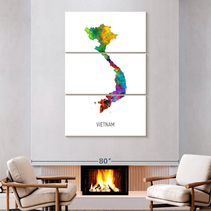 Carte d'aquarelle d'Aliaz au Vietnam I