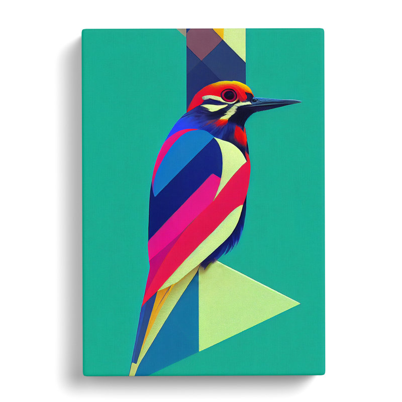 CAN-V0523-2946X Woodpecker Abstract Vol.2 - Wrapped Canvas Print, 76cm H x 50cm W