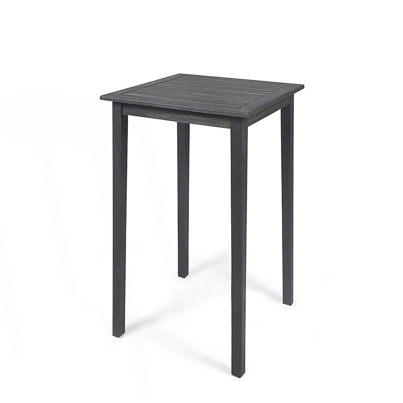 Outdoor Minimalist Square Bar Table, Dark Gray