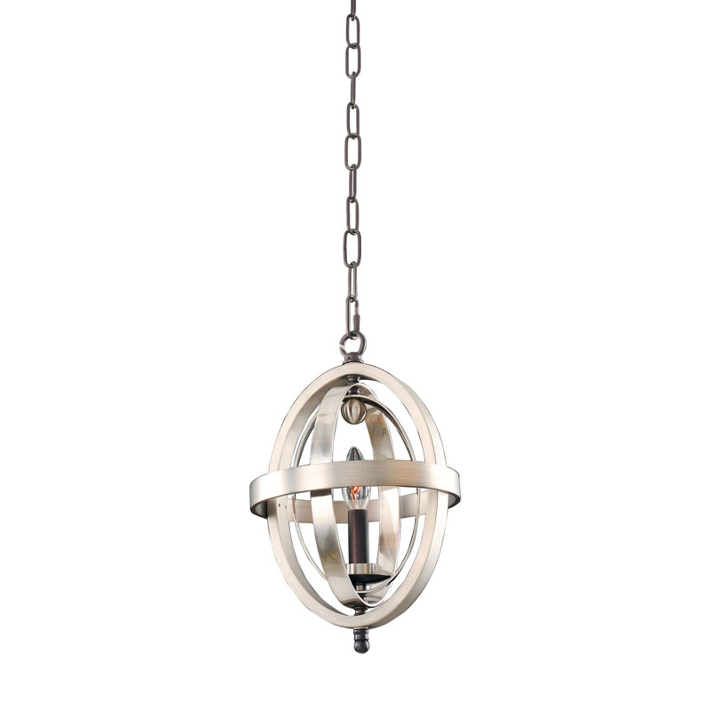 Rothwell 1 LT Polished Satin Nickel Pendant Kalco