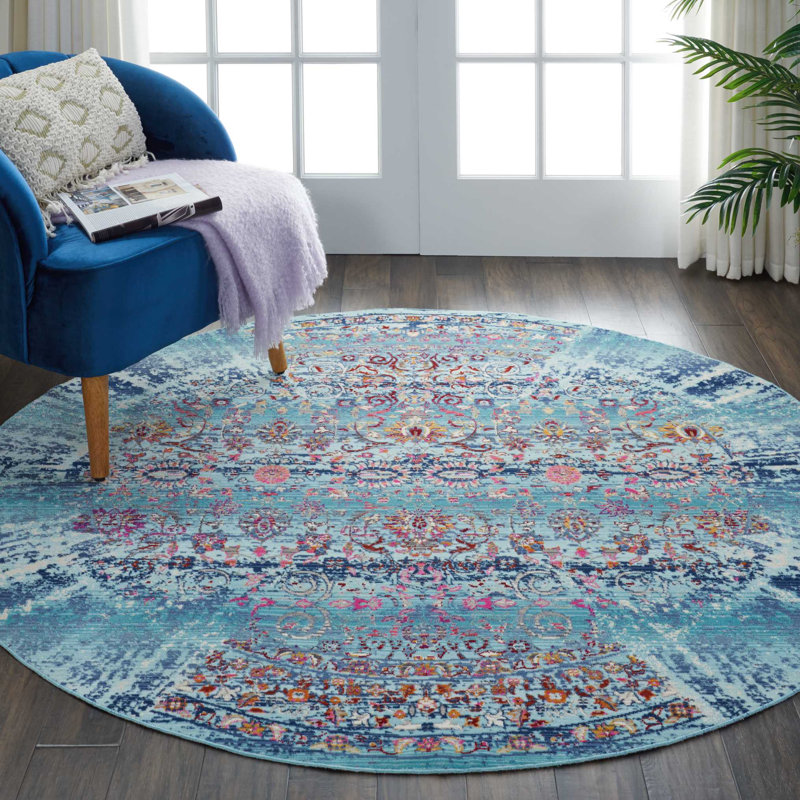Lowndes Oriental Indoor Rug, Round 4'