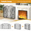 Almore 3 Panel Metal Fireplace Screen